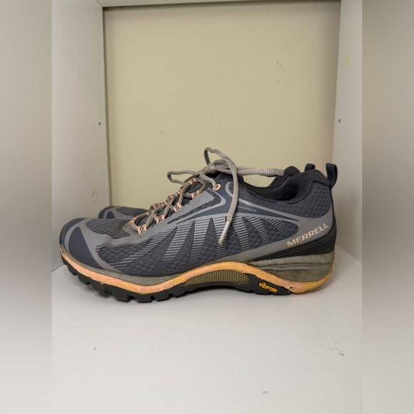 Merrell Women's Siren Edge 3 hiking shoes size 8.5 grey and pink/ orange - Picture 4 of 7